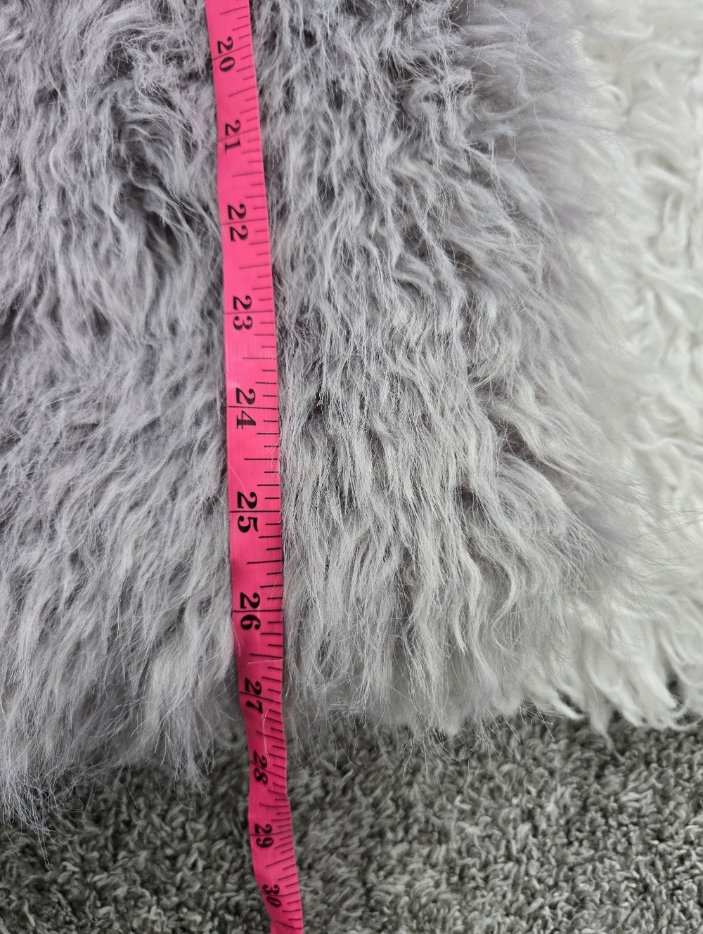 ET CLET Faux Fur Oversized Sailor Collar Coat Grey Size Medium/Large. - Picture 7 of 9